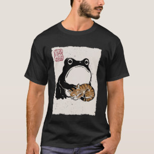 Mürrischer Frosch Lustige Katze Schlafende Süße Ka T-Shirt