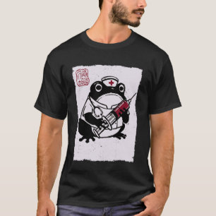 Mürrischer Frosch Lustige Krankenschwester Injekti T-Shirt