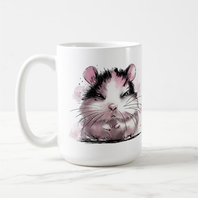 Mürrischer Hamster Kaffeetasse (Links)