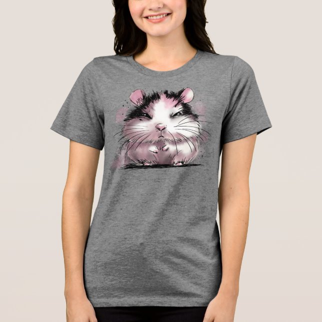 Mürrischer Hamster Tri-Blend Shirt (Vorderseite)