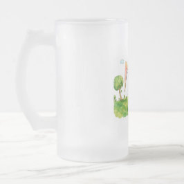 Mürrischer Kaninchen-Frostglas-Kaffee- und Bierbec Mattglas Bierglas
