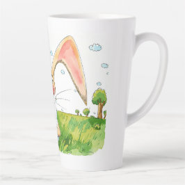 Mürrischer Kaninchen-Latte-Mug - Lustige Bunny-Tas Milchtasse