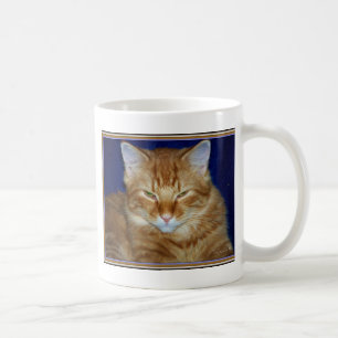 Mürrischer orange Maine Coon Kaffeebecher Kaffeetasse