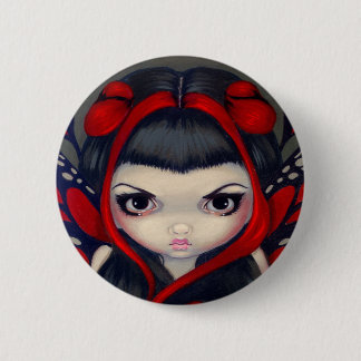 Mürrischer roter feenhafter Knopf Button