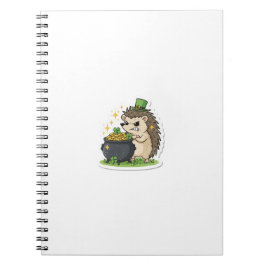 Mürrischer Schatzhüter Igel St.Patrick's Day Notizblock