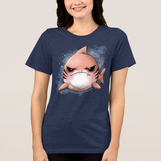 Mürrischer Tigershark Tri-Blend Shirt (Vorderseite)