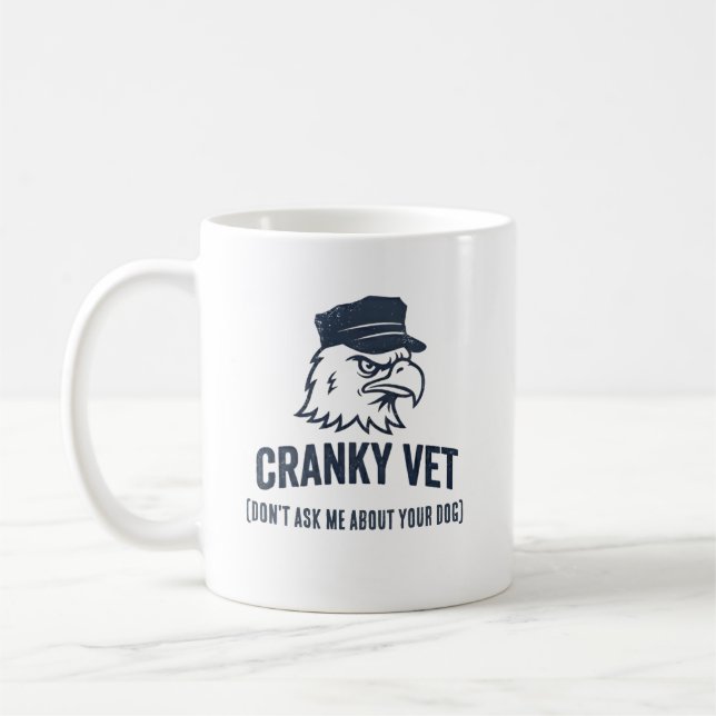 Mürrischer Veteranen-Becher Kaffeetasse (Links)