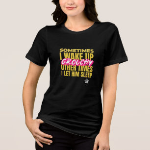 Mürrischer Weckruf Lustiges Paar Tri-Blend Shirt