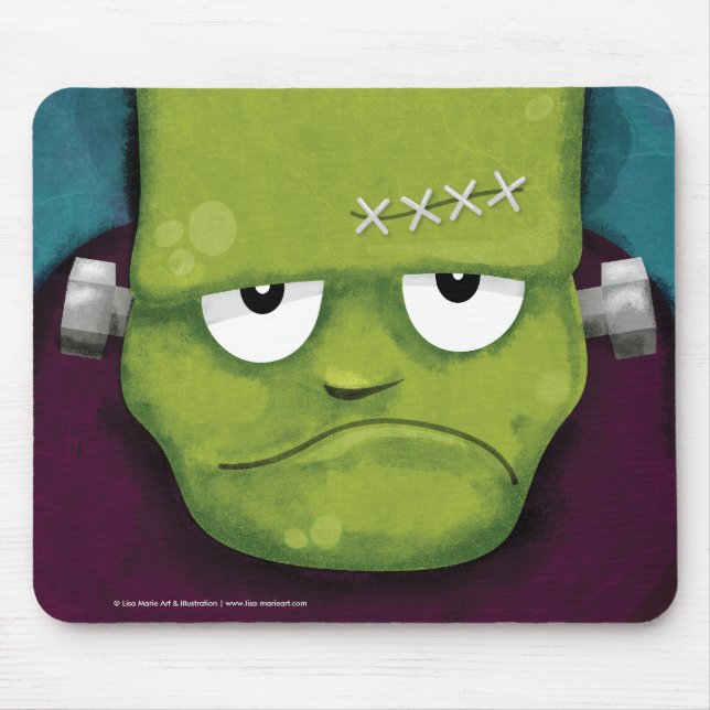 Mürrisches Frankenstein Halloween Mousepads (Vorne)
