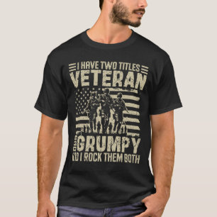 Mürrisches Veteran-Elternteil Lustiges Militär-Ges T-Shirt