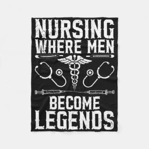 Murse Male Nurse Student Man Nurses Murse Rn Gradu Fleecedecke