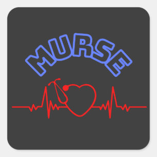 Murse Man Nurse Männer Krankenschwester männliche  Quadratischer Aufkleber