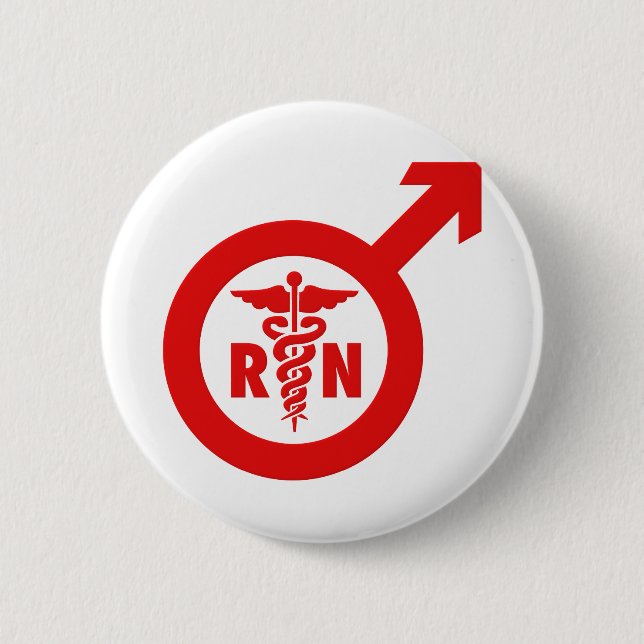 Murse männliches Krankenschwester-Symbol Button (Vorderseite)