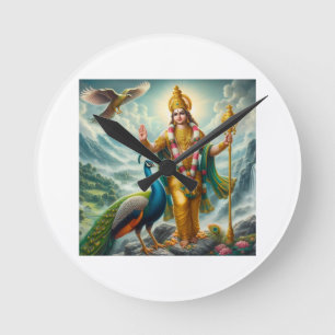 Murugan Runde Wanduhr