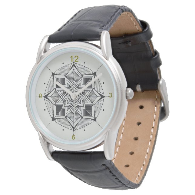 Murugi Accessoires TribalUnity Men Classic Black Armbanduhr (Schrägansicht)