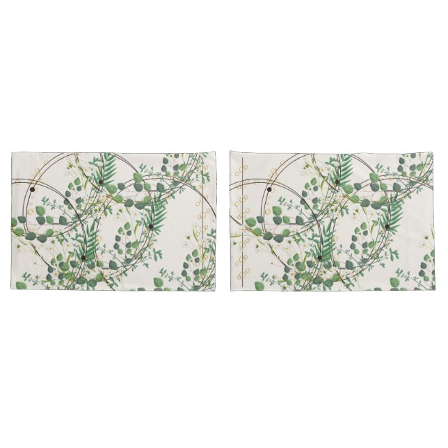 Murugi Luxe Beddings Golden Grove Pair Kissenbezug (Rückseite-Set)