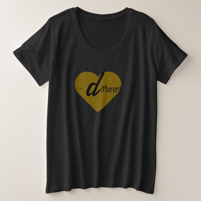 Murugi trägt eine andere weibliche Plus-Größe Große Größe T-Shirt (Design vorne)