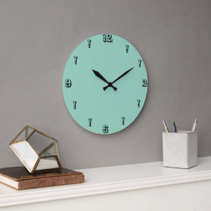 Murugi Wohngestaltung Aqua Whimsy Round Acrylic Große Wanduhr