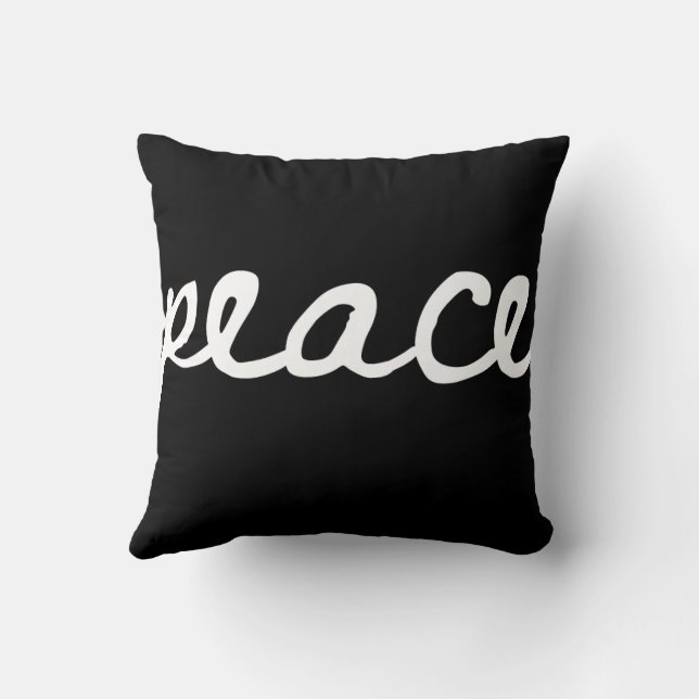 Murugi Zuhause & Decor Black-is-Peace-Kissen Kissen (Rückseite)