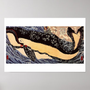 Musashi on the back of zu whale poster