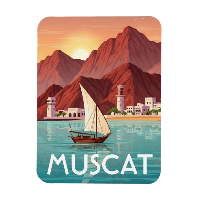 Muscat Oman Reise Magnet (Vertikal)
