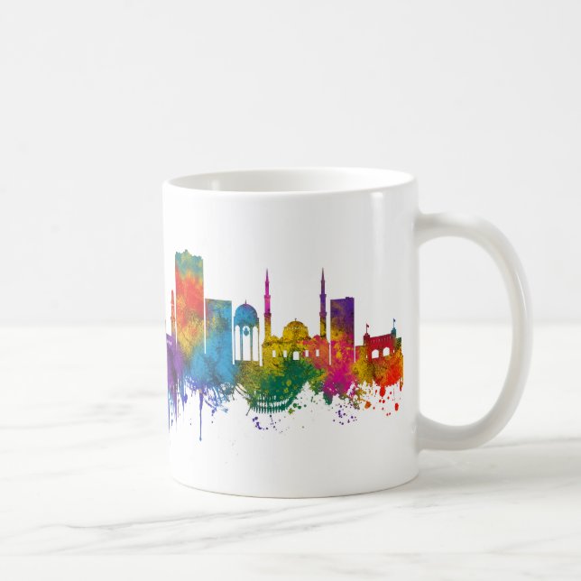 Muscat Oman Skyline Kaffeetasse (Rechts)