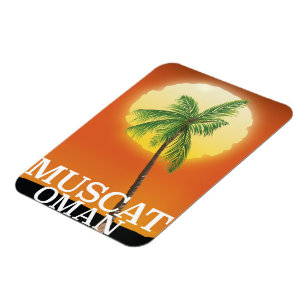 Muscat Oman Urlaubsposter Magnet