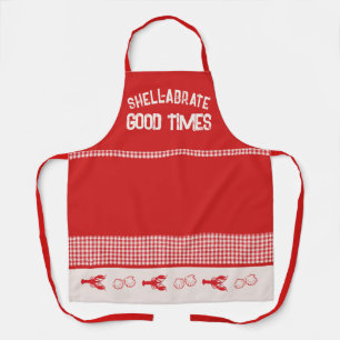 Muschel abrate Good Times Lässig Seafood Gingham Schürze