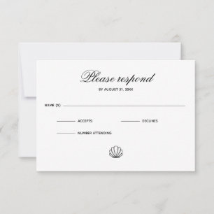 Muschel auf See - RSVP-Karte RSVP Karte