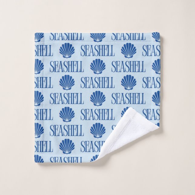 Muschel Badhandtuch Set (Waschlappen)