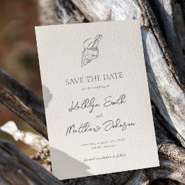 Muschel Beach Ocean Minimalistische Hochzeit in Ur Save The Date