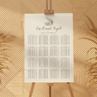 Muschel Beach Ocean Wedding 16 Table Seating Chart