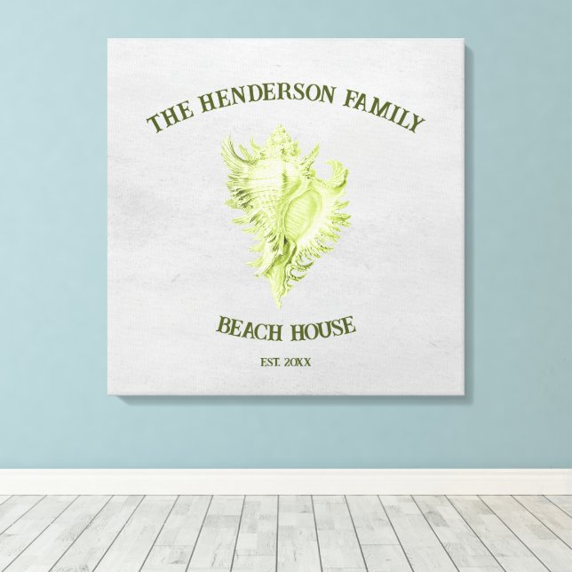 Muschel Canvas Leinwanddruck (Insitu (Holzboden))