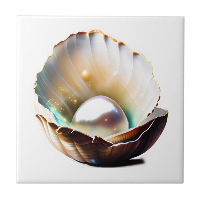 Muschel der Muscheln glänzend glänzend glänzende E Fliese (Vorderseite)