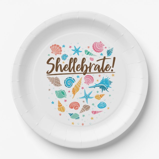 Muschel der Shellebrasse Pappteller (Vorderseite)