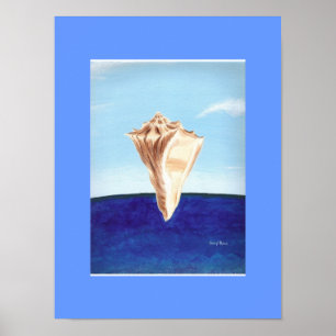 Muschel des Conches und der Ozeanmalerei, Poster