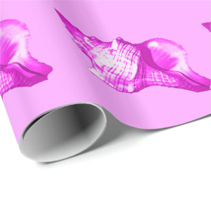 Muschel des Conchs - Orchideen und Weiß Geschenkpapier