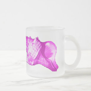 Muschel des Conchs - Orchideen und Weiß Mattglastasse