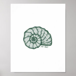 Muschel Druck Poster