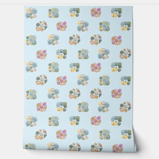 Muschel. Farblobby Tapete (Abrollen)