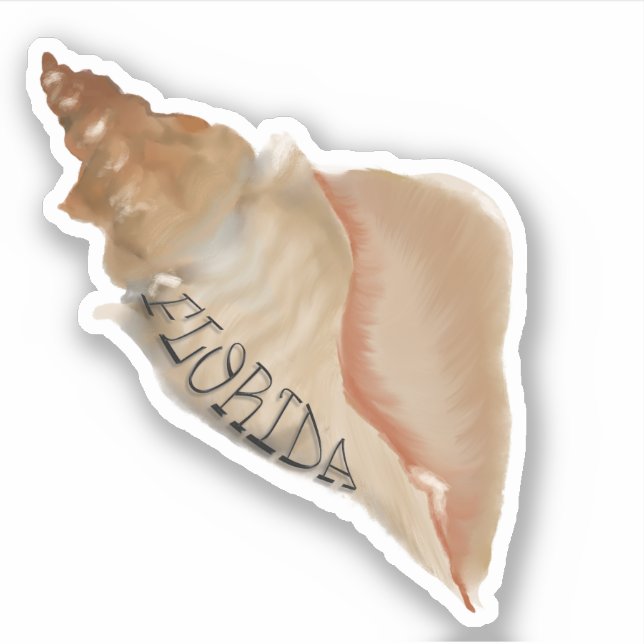 Muschel Florida Horse Conch Aufkleber (Vorderseite)