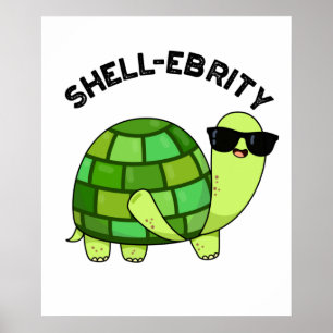 Muschel Funny Celebrity Tortoise Pun Poster