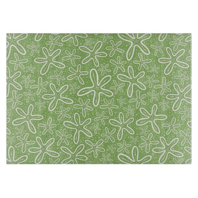 Muschel im Gepunkteten Hintergrund Schneidebrett (Vorderseite)