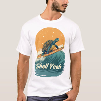 Muschel Ja! Surfschildkröten-T - Shirt