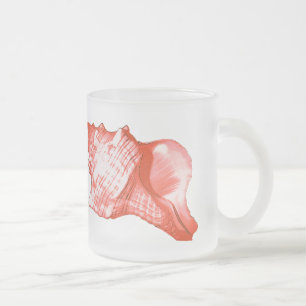 Muschel - Korallen, Muschel rosa und weiß Mattglastasse