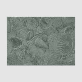 Muschel Küste Strand Grüne Metallik Seidenpapier