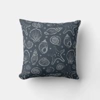 Muschel Küsten Nautilus Boho Strand Dunkelblau