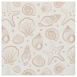 Muschel Küsten Nautilus Boho Strand Neutral Creme Stoff