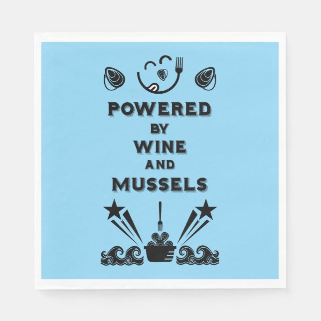 Muschel- & Meeresfrüchte-Festival Serviette (Vorderseite)
