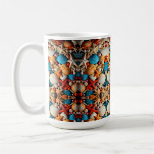 Muschel-Mosaik-Sherpa-Decke Kaffeetasse